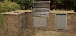 pre-cut maytrx wall outdoor kitchen