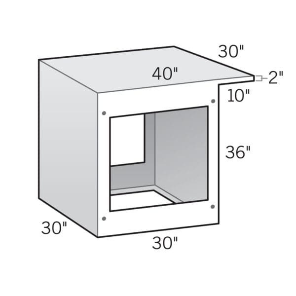 Kindred Outdoors & Surrounds - Cabinet with 10 inch Cantilever Backside