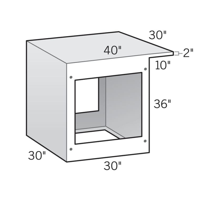 Kindred Outdoors & Surrounds - Cabinet with 10 inch Cantilever Backside