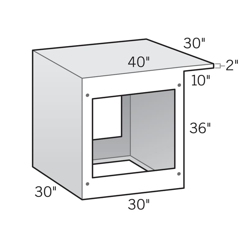 Kindred Outdoors & Surrounds - Cabinet with 10 inch Cantilever Backside
