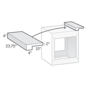 Kindred Outdoors & Surrounds - Straight Raised Backsplash